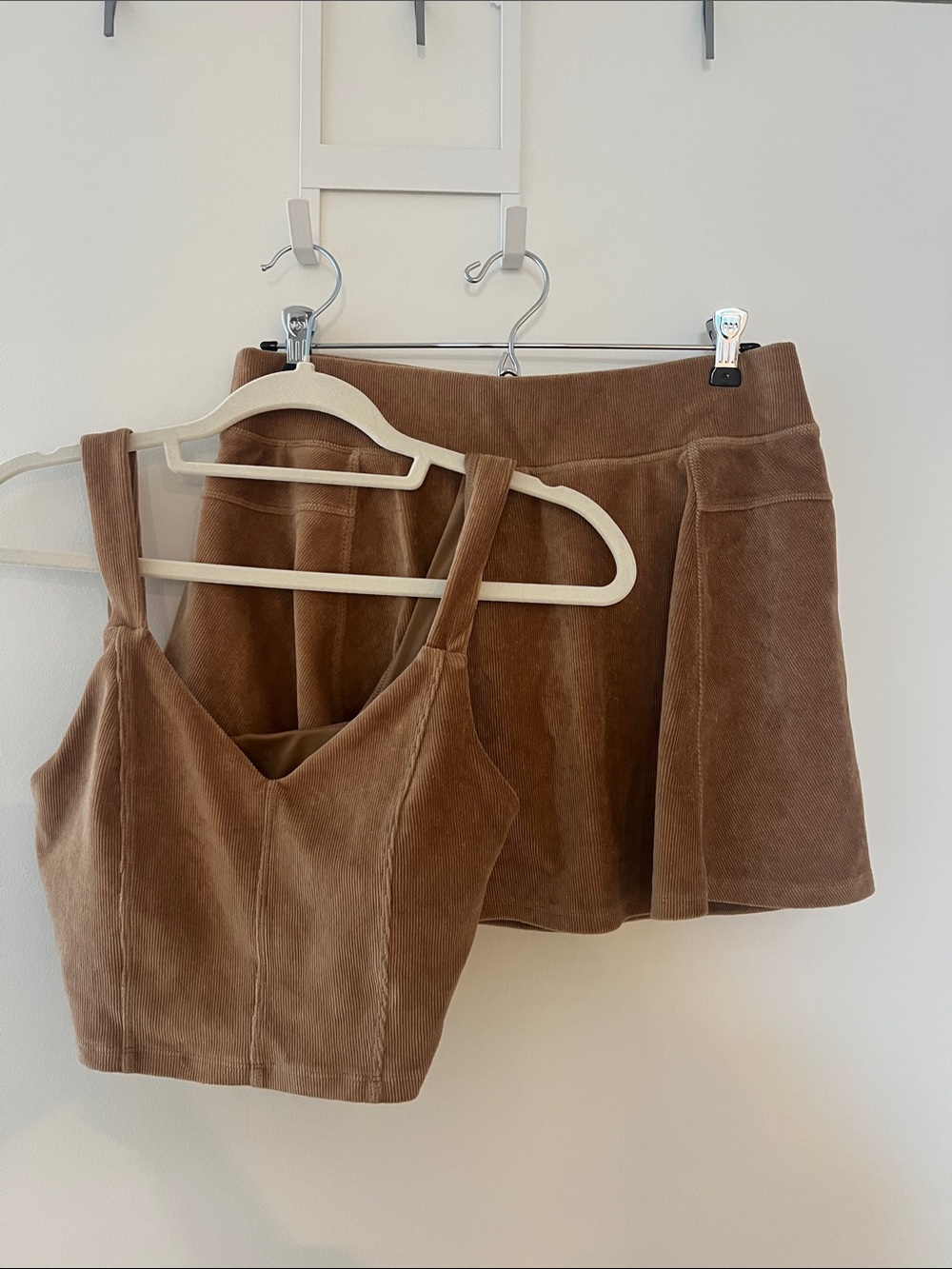 Aerie Offline Corduroy Matching Athleisure Set with Skort and Top